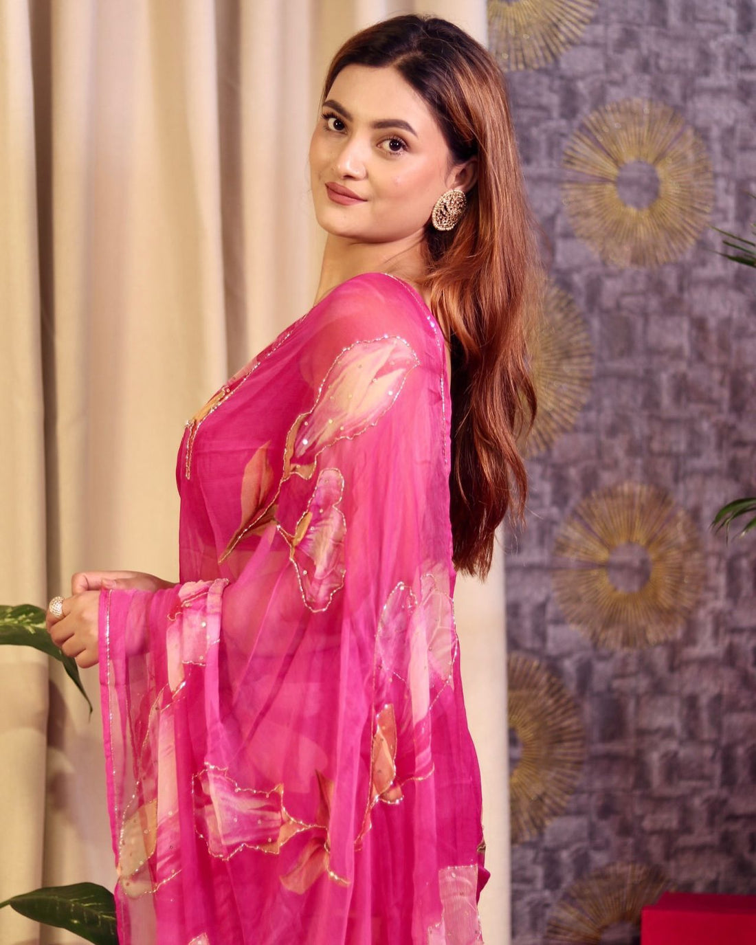 Pure soft georgette silk saree